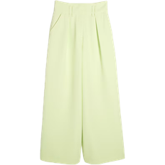 River Island High Waisted Wide Leg Trousers - Lime