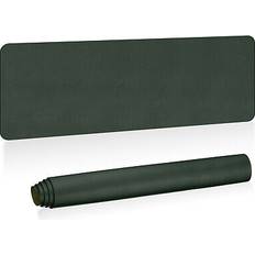 Green Desk Mats Uxcell 55 x 17 in Large Desk Mat PU Leather Dual Side Dark Green