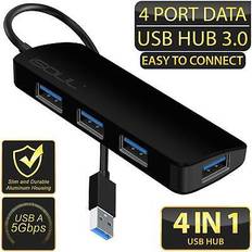 CLiPtec Multi 4 Port USB Hub 3.0 Extender Splitter Adapter