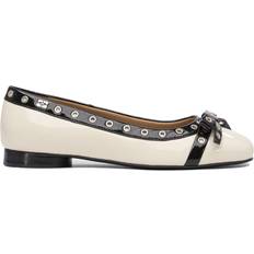 White Ballerinas Ganni Bow Ballet Flats Ballerinas - Bianco