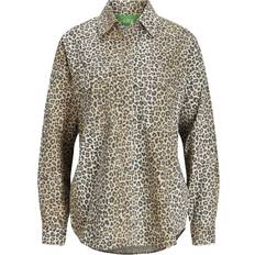 Lærred Overdele JJXX JXBea Canvas Ls Shirt - Beige/Brun