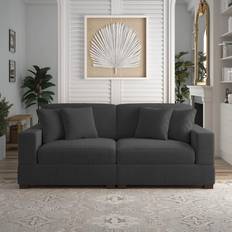 Uixe Oversized L-Shape Modular Sectional Set Sofa 83.3" 2 Seater