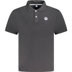 North Sails Black Cotton Men Polo Shirt