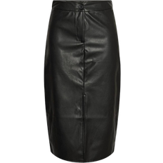 Pieces Pcolga Hw Midi Skirt Mm Jrs - Svart