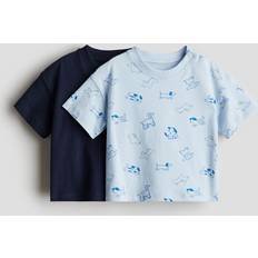 H&M Cotton T-shirts 2-pack - Blue