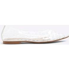 River Island Womens Clear Lattice Pointed Flat Shoes - 8