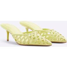 Green Heels & Pumps River Island Lattice Mule Court Heels - Green