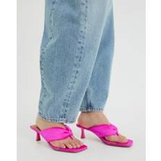 River Island Womens Toe Thong Heeled Sandals - Pink