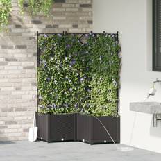 Krukker, Planter & Dyrkning vidaXL Haveplanter Med Vandingssystem 3 Stk Sort Plantekasse