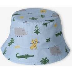 Stripes Accessories Vertbaudet Reversible Bucket Hat for Boys - Sky Blue