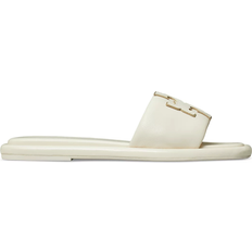 Tory Burch Double T Slide - Light Cream/Gold
