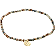 Pilgrim Armband Indie Grått, guldpläterat