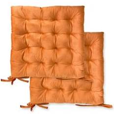Velvet Chair Cushions Julian Charles Holland Velvet Burnt Orange Cushion Seat Pads Pair Chair Cushions