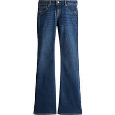 Jeans H&M Damen Flared Low Jeans Blau