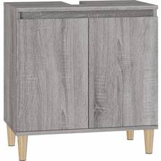 vidaXL Meuble D'évier Sonoma Gris 58 x 33 x 60 cm