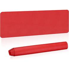 Red Desk Mats Uxcell 55 x 17 in Large Desk Mat PU Leather Dual Side Dark Red