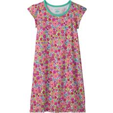 Pink Nightgowns Children's Clothing Hatley Groovy Flowers Ruffle Hem Nightdress - Flamingo Pink