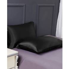 LilySilk Silk Pillowcase 19 Momme Mulberry 50 x 75 cm Pillow Case Black