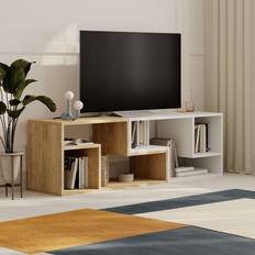 Linento Sapphire Oak White TV-Ständer 145 x 35 x 44,8 cm Fernsehschrank