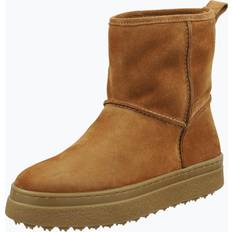 Damen Curlingstiefel Gant Leder Schneeschuhe Damen Snowhill - Cognac