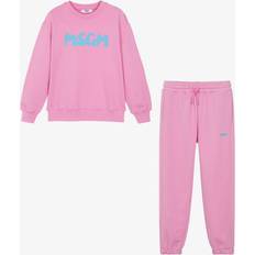 Purple Tracksuits Children's Clothing MSGM Candy Pink Cotton Tracksuit - Pink