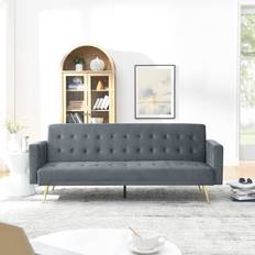 Indoor Living Olivia 3 Seater Velvet Bed One Size Sofa 194cm 3 Seater