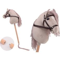 Hobby Paard Deluxe Korte Stok 80cm Beige