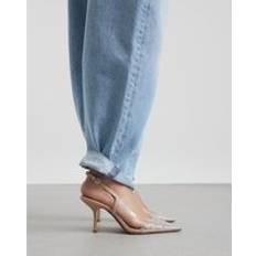 Heels & Pumps River Island Perspex Embellished Pointed Court Heels - Beige