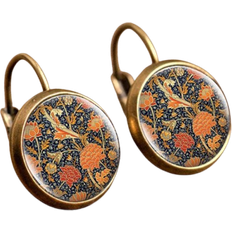 Shein 1pc Flower Detail Earrings Copper Jewelry