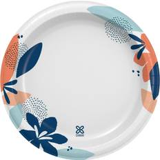 Party Supplies Dixie 200 count disposable paper plates party ultra print 8.5" inch & microwave safe Multicolor