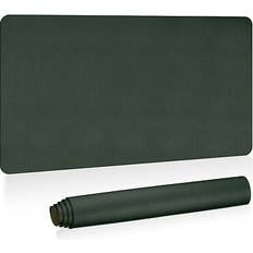 Green Desk Mats Uxcell 35 x 17 in Large Desk Mat PU Leather Dual Side Dark Green