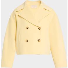 Yellow Coats Vanessa Bruno Oversized Double-Breasted Coat - Vanille