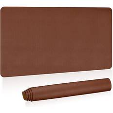 Brown Desk Mats Uxcell 35 x 17 in Large Desk Mat PU Leather Dual Side Dark Brown
