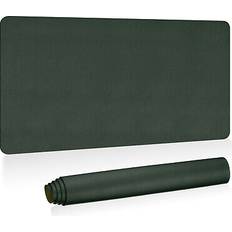 Green Desk Mats Uxcell 31 x 15 in Large Desk Mat PU Leather Dual Side Dark Green