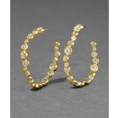 Alexis Bittar Asterales Cubic Zirconia Large Oval Hoop Earrings - Gold