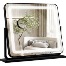 Makeup spejl med lys Bord LED Lysspejl Makeup Spejl Med Lys - Sort