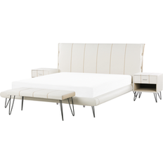 Pacchetti Letto Beliani Letto con Panca 2 Comodini Ecopelle 160 x 200 cm