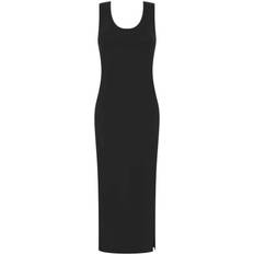 SF Womens Ladies Racerback Midi Dress - Black