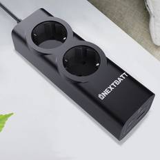 Eluttag usb svart Nextbatt Nextbatt 67W Grenuttag 3xUSB-C/1x USB-A/2x Eluttag Svart