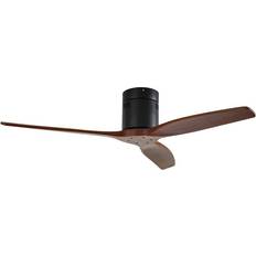 Lucande Deckenventilator Vindur Schwarz Holz DC