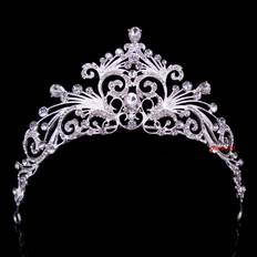 Women Crowns & Tiaras XZGSTORE 6cm Tall Crystal Wedding Bridal Bridesmaid Prom Queen Princess Tiara