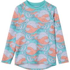 Turkis UV-tøj Polarn O. Pyret Whale Tryk Sunsafe UV Rash Vest - Blue