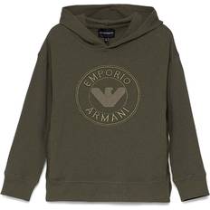 Emporio Armani Logo-Embroidered Hoodie - Kids - Green