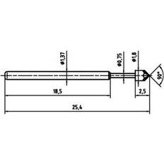 Handverktyg PTR Hartmann Precision Test Tip 1015-K-0.7N-AU-1.8 Measurement tool