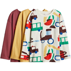 H&M Baumwollshirts 3er-Pack - Weiß