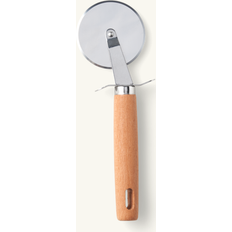 Søstrene Grene Stainless Steel Beech Wood 6.5 x 20.8 cm Pizza Cutter