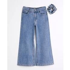 Purple Other Sets Children's Clothing River Island Girls Scrunchie Wide Leg Jeans Set - Lilac Tint/Purple
