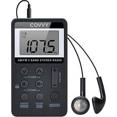 Covvy AM FM Pocket Radio HanRongDa Portable Digital Tuning