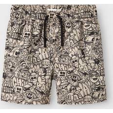 Grå Badebukser Børnetøj Name It Pure Cashmere Zatoony Badeshorts - 140