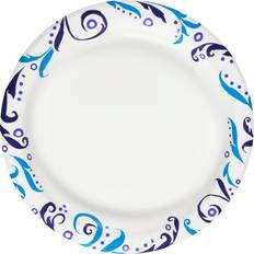 Party Supplies Great Value Soak proof, microwave safe, disposable paper plates, 9 in, patterned, 300 count